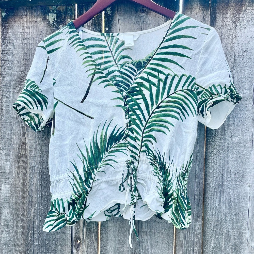Summer plant blouse